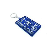 Zombie Hunting Eu Legal Permit All Residents PVC Keychain Keyring