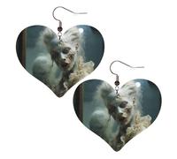 Zombie in Mirror Leather Earrings for Women Heart Earring Lightweight Dangle Drop Earring Set Jewelry Gift