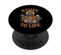 Zombie Jesus Edgy Christian Vintage Halloween 90's Retro PopSockets Adhesive PopGrip
