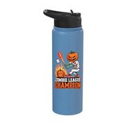 Zombie League Champion Funny Baseball Zombies Halloween Stainless Steel Insulated Water Bottle