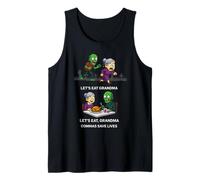 Zombie Lets Eat Grandma Lets Eat Grandma Commas Save Lives Tank Top
