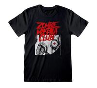 Zombie Makeout Club Adults Black 100% Cotton T-Shirt with Official RED Eye Anime Manga ZMC Design (UK, Alpha, L, XXL, Regular, Regular, Black)