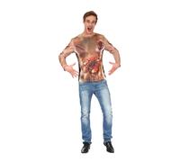 Zombie Man 3D Printed Skin Tight Long Sleeved Fancy Dress Top