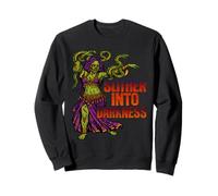 Zombie Medusa Slither Into Darkness Gothic Snake Queen Sweatshirt