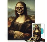 Zombie Mona Lisa 1000-piece Puzzle for Teenagers Focus Memory Game Professional Grade Cutting Relaxing Indoor Group Activity (38x26cm)
