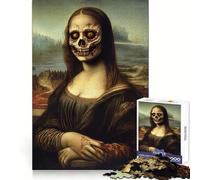 Zombie Mona Lisa Adults Puzzles 1000 Piece Jigsaws Brain Development Leisure Activity Clean Join Joyful Xmas (38x52cm)