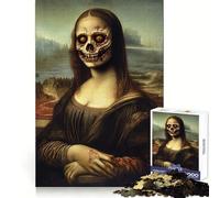 Zombie Mona Lisa Jigsaw Puzzles for Adults 1000 Memory Training Time Well Spent Precise Edges Best Gift (50x75cm)