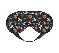 Zombie Mummy Skeleton Sleep Mask, Eye Masks for Sleep Double-Sided, Sleep Masks for Women Men, Blackout Eye Covers for Sleeping, Travel