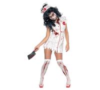 Halloween Ladies Zombie Nurse With Free Stockings Costume