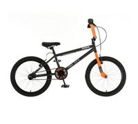 Zombie Outbreak Kids 20" BMX Bike | Boys Girls Freestyle BMX Bicycle with 360 Bar Spin & Stunt Pegs | Dark Grey/Orange | Ages 7+