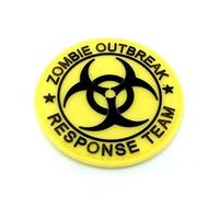 Zombie Outbreak Response Team Yellow Biohazard PVC Airsoft Paintball Patch