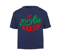 Zombie Party Brains [HALLO19] Short Sleeve Cotton Toddler t Shirt, 3-4 Years, Navy