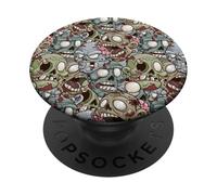 Zombie Pattern Scary Creepy Halloween Cartoon Zombies PopSockets Swappable PopGrip