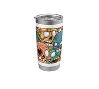Zombie Pattern Scary Creepy Halloween Cartoon Zombies Stainless Steel Insulated Tumbler