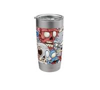 Zombie Pattern Scary Creepy Halloween Cartoon Zombies Stainless Steel Insulated Tumbler