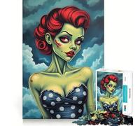 Zombie Pinup 1000-piece Puzzle for Teenagers Focus Memory Game Professional Grade Cutting Relaxing Indoor Group Activity (38x52cm)