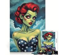 Zombie Pinup Puzzle for Teenagers 1000 Pieces Brain Teasing Soothing Hobby Solid Lock Thoughtful Gift (38x26cm)