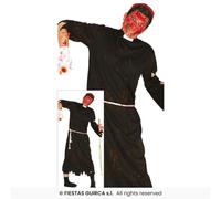Zombie Priest mens Halloween Fancy Dress Costume Religious Figure Large
