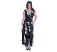 Rubies Women's Black & Grey Zombie Prom Queen Costume Set - Perfect for Halloween, Themed Parties, & More Halloween Halloween
