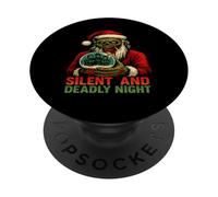 Zombie Santa Claus Dark Silent Deadly Night Christmas PopSockets Adhesive PopGrip