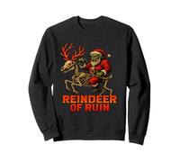 Zombie Santa Reindeer of Ruin Undead Christmas Gothic Horror Sweatshirt