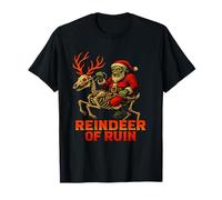 Zombie Santa Reindeer of Ruin Undead Christmas Gothic Horror T-Shirt