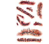 Zombie Scars Tattoos Bloody Scar with Blood Costume Makeup Halloween Decorations Party Favor