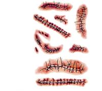 Zombie Scars Tattoos Bloody Scar with Blood Costume Makeup Halloween Decorations Party Favor