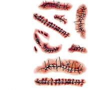Zombie Scars Tattoos Bloody Scar with Fake Blood Costume Makeup Halloween Decorations Party Favor