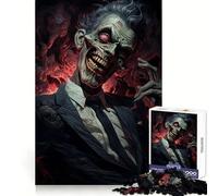 Zombie Scary Grin 1000-piece Jigsaw Puzzles Logical Skill Mindful Leisure Precise Join Thoughtful Gift (38x52cm)