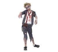 Zombie School Boy & Girl Family Fancy Dress Halloween Cheerleader Horror Outfit