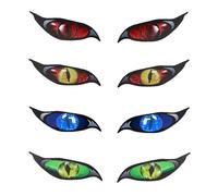 Zombie Series Red/Yellow Evil Eye Decal Sticker, PVC Car Sticker Decal Reflective Motorcycle Auto Decoration Stickers (15 * 6cm) Helmet Stickers