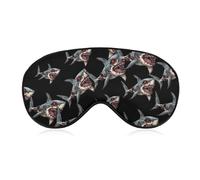Zombie Shark Blackout Sleep Mask for Side Sleeper Soft Covers for Travel Essentials Nap