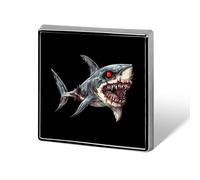 Zombie Shark Square Enamel Brooch Pin Button Badges Decoration Hat Clothing Bag Accessories Gift Crafts