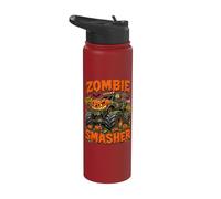 Zombie Smasher Halloween Monster Truck Pumpkin Zombie Stainless Steel Insulated Water Bottle