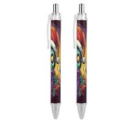 Zombie Smoking Weeds Ballpoint Retractable Pen 0.5mm Smooth Writing Black Ink Ball Point Note Taking Accessories For Office 2 PCS AS PIC 2