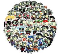 Zombie Sticker 50 Pcs Vinyl Cartoon Horror Zombie Stickers for Water Bottle Skateboard Laptop Scrapbook Phone Helmet Bike Car Luggage Computer,Waterproof Cute Funny Meme Sticker for Teens Kids Boys