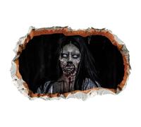 Zombie Stickers Zombie Thrilling Decals Halloween Spooky Decals Breaking Through Wall Festive Stickers for Living Room, Haunted House