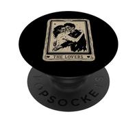 Zombie Tarot Card The Lovers funny halloween couple graphic PopSockets Adhesive PopGrip