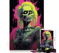 Zombie Woman POP Art 1000 Pieces Jigsaws Adults Puzzles Gifts Think Training Unwind Easily Defined Edges Merry Gift (38x52cm)