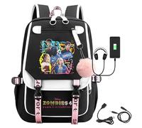 Zombies 4 Backpack Zombies 4 School Bags Anime Film Character Prints Backpack Waterproof Portable School Bag Rucksack for Boys Girls Fans A01