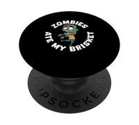 Zombies Ate My Brisket BBQ Halloween PopSockets Adhesive PopGrip