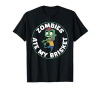 Zombies Ate My Brisket BBQ Halloween T-Shirt