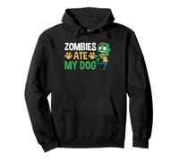 Zombies Ate My Dog Lover Halloween Pullover Hoodie
