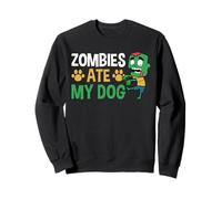 Zombies Ate My Dog Lover Halloween Sweatshirt
