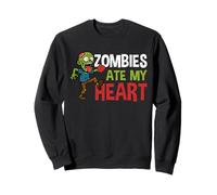 Zombies Ate My Heart Halloween Heart Surgery Sweatshirt