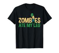 Zombies Ate My Leg Halloween Leg Replacement Surgey T-Shirt