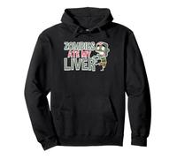 Zombies Ate My Liver Halloween Liver Diseases Pullover Hoodie