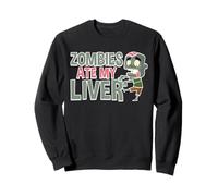 Zombies Ate My Liver Halloween Liver Diseases Sweatshirt
