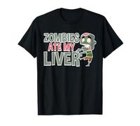 Zombies Ate My Liver Halloween Liver Diseases T-Shirt